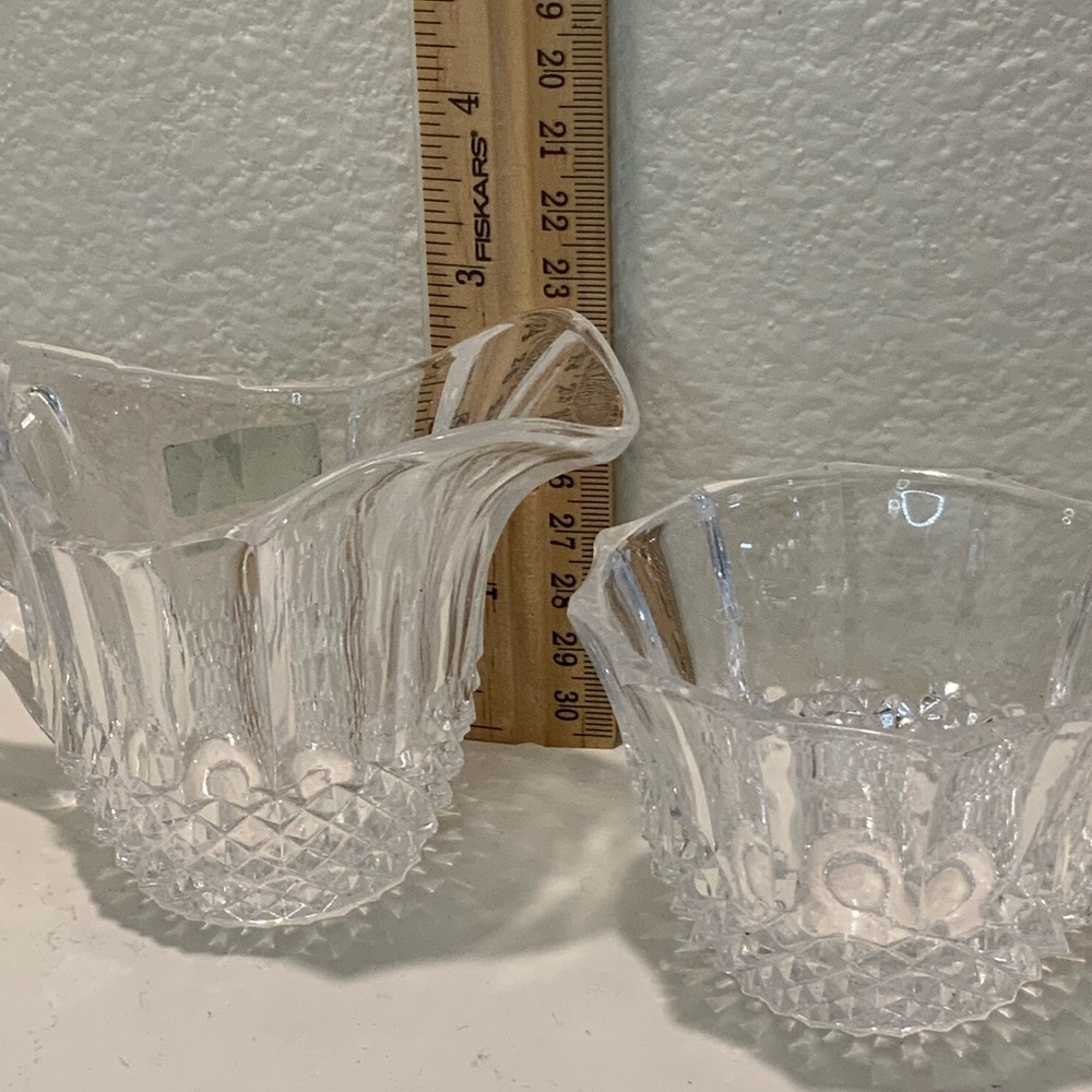 Vintage Crystal Creamer & Sugar Set - Lead Crystal with Original Box - Picture 10 of 10